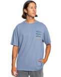 The Quiksilver Mens Vertical Logos T-Shirt in Flint Stone