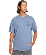 The Quiksilver Mens Vertical Logos T-Shirt in Flint Stone