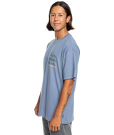 The Quiksilver Mens Vertical Logos T-Shirt in Flint Stone