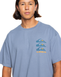 The Quiksilver Mens Vertical Logos T-Shirt in Flint Stone