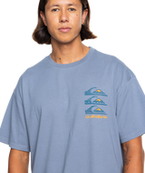 The Quiksilver Mens Vertical Logos T-Shirt in Flint Stone