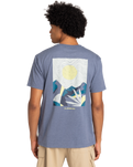 The Quiksilver Mens Abstract Nature T-Shirt in Vintage Indigo