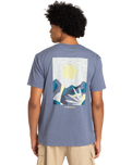 The Quiksilver Mens Abstract Nature T-Shirt in Vintage Indigo