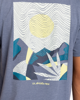 The Quiksilver Mens Abstract Nature T-Shirt in Vintage Indigo