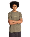 The Quiksilver Mens Abstract Nature T-Shirt in Canteen