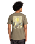 The Quiksilver Mens Abstract Nature T-Shirt in Canteen