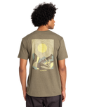 The Quiksilver Mens Abstract Nature T-Shirt in Canteen