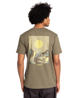 The Quiksilver Mens Abstract Nature T-Shirt in Canteen