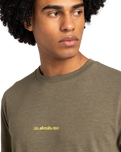 The Quiksilver Mens Abstract Nature T-Shirt in Canteen