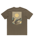 The Quiksilver Mens Abstract Nature T-Shirt in Canteen