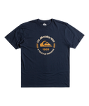 The Quiksilver Mens Circle Logo T-Shirt in Navy Blazer