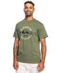 The Quiksilver Mens Circle Logo T-Shirt in Four Leaf Clover