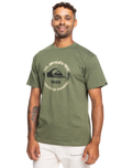 The Quiksilver Mens Circle Logo T-Shirt in Four Leaf Clover