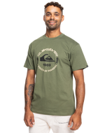 The Quiksilver Mens Circle Logo T-Shirt in Four Leaf Clover