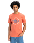 The Quiksilver Mens Circle Logo T-Shirt in Spiced Coral