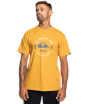 The Quiksilver Mens Circle Logo T-Shirt in Mustard