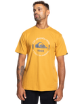 The Quiksilver Mens Circle Logo T-Shirt in Mustard