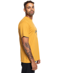 The Quiksilver Mens Circle Logo T-Shirt in Mustard