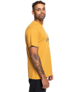 The Quiksilver Mens Circle Logo T-Shirt in Mustard