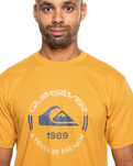 The Quiksilver Mens Circle Logo T-Shirt in Mustard