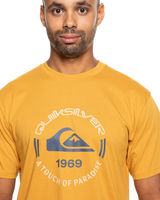 The Quiksilver Mens Circle Logo T-Shirt in Mustard