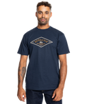 The Quiksilver Mens Diamond Logo T-Shirt in Navy Blazer 