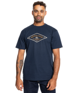 The Quiksilver Mens Diamond Logo T-Shirt in Navy Blazer 