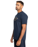 The Quiksilver Mens Diamond Logo T-Shirt in Navy Blazer 