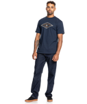 The Quiksilver Mens Diamond Logo T-Shirt in Navy Blazer 