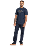 The Quiksilver Mens Diamond Logo T-Shirt in Navy Blazer 