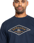 The Quiksilver Mens Diamond Logo T-Shirt in Navy Blazer 