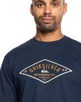 The Quiksilver Mens Diamond Logo T-Shirt in Navy Blazer 