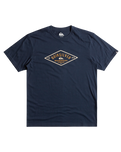 The Quiksilver Mens Diamond Logo T-Shirt in Navy Blazer 