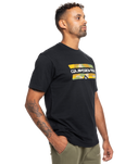 The Quiksilver Mens Camo Logo T-Shirt in Black