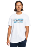 The Quiksilver Mens Camo Logo T-Shirt in White