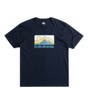 The Quiksilver Mens Gradient Mountains T-Shirt in Navy Blazer