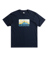 The Quiksilver Mens Gradient Mountains T-Shirt in Navy Blazer