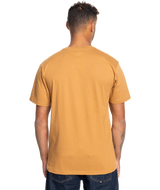 The Quiksilver Mens Gradient Mountains T-Shirt in Bone Brown