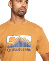 The Quiksilver Mens Gradient Mountains T-Shirt in Bone Brown