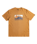 The Quiksilver Mens Gradient Mountains T-Shirt in Bone Brown