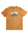 The Quiksilver Mens Gradient Mountains T-Shirt in Bone Brown