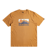 The Quiksilver Mens Gradient Mountains T-Shirt in Bone Brown