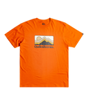 The Quiksilver Mens Gradient Mountains T-Shirt in Gold Flame