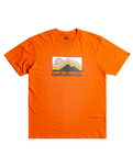 The Quiksilver Mens Gradient Mountains T-Shirt in Gold Flame