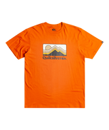 The Quiksilver Mens Gradient Mountains T-Shirt in Gold Flame