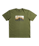 The Quiksilver Mens Gradient Mountains T-Shirt in Four Leaf Clover