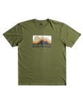 The Quiksilver Mens Gradient Mountains T-Shirt in Four Leaf Clover