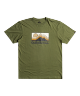 The Quiksilver Mens Gradient Mountains T-Shirt in Four Leaf Clover