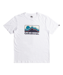 The Quiksilver Mens Gradient Mountains T-Shirt in White