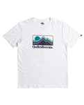 The Quiksilver Mens Gradient Mountains T-Shirt in White